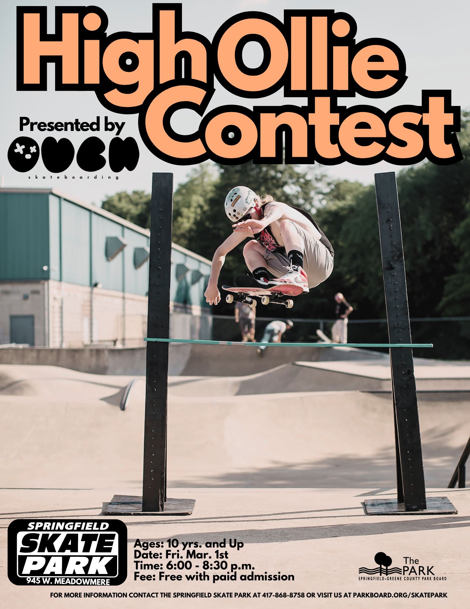 Springfield Skate Park High Ollie Contest '24 Flyer