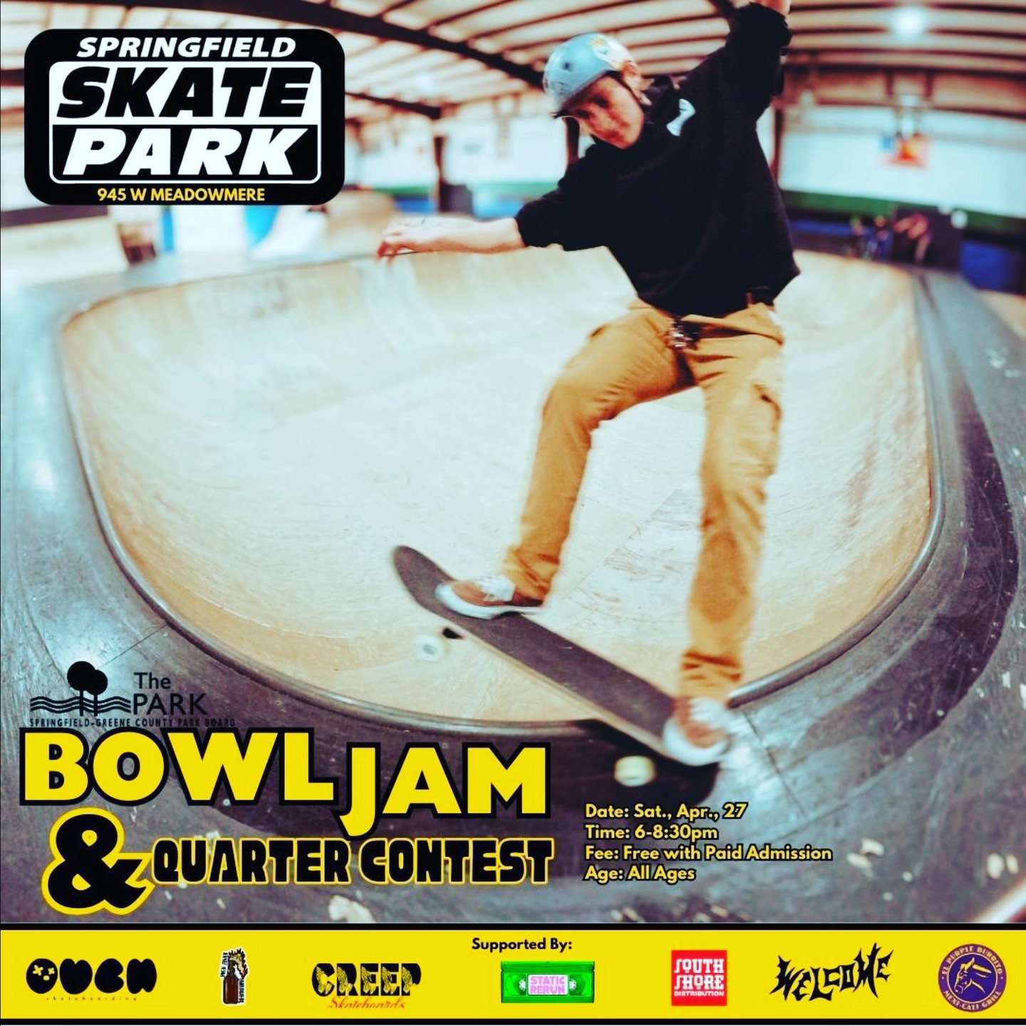 Springfield Skate Park Bowl Jam '24 Flyer